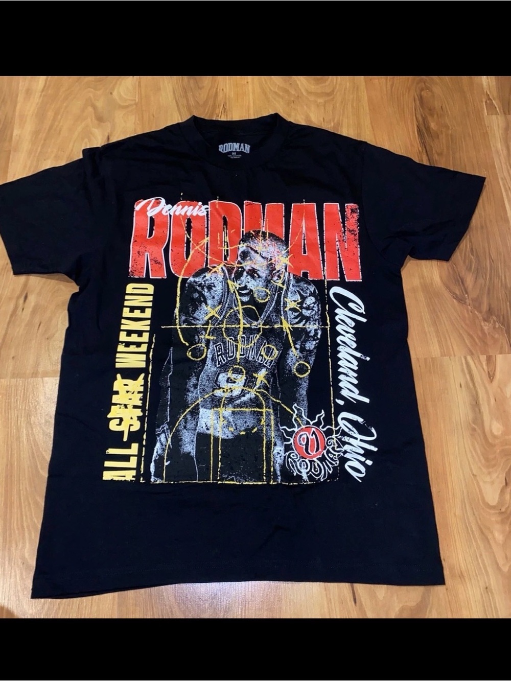 Dennis Rodman Black Graphic Tee - Dennis Rodman